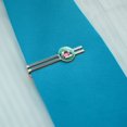 thumbnail image 2 of Cute Kawaii Unicorn Cow Round Tie Bar Clip Clasp Tack Silver Color Plated, 2 of 5