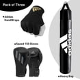 thumbnail image 5 of Adidas Home Gym Bundle (Black) - Home Use Heavy Bag (3,4,5) ft + Speed 150 Boxing Gloves (8,12,16) oz + Protective Inner Gloves (Med) – for Boxing, Training, Fitness & Gym – for Men, Women & Unisex, 5 of 9