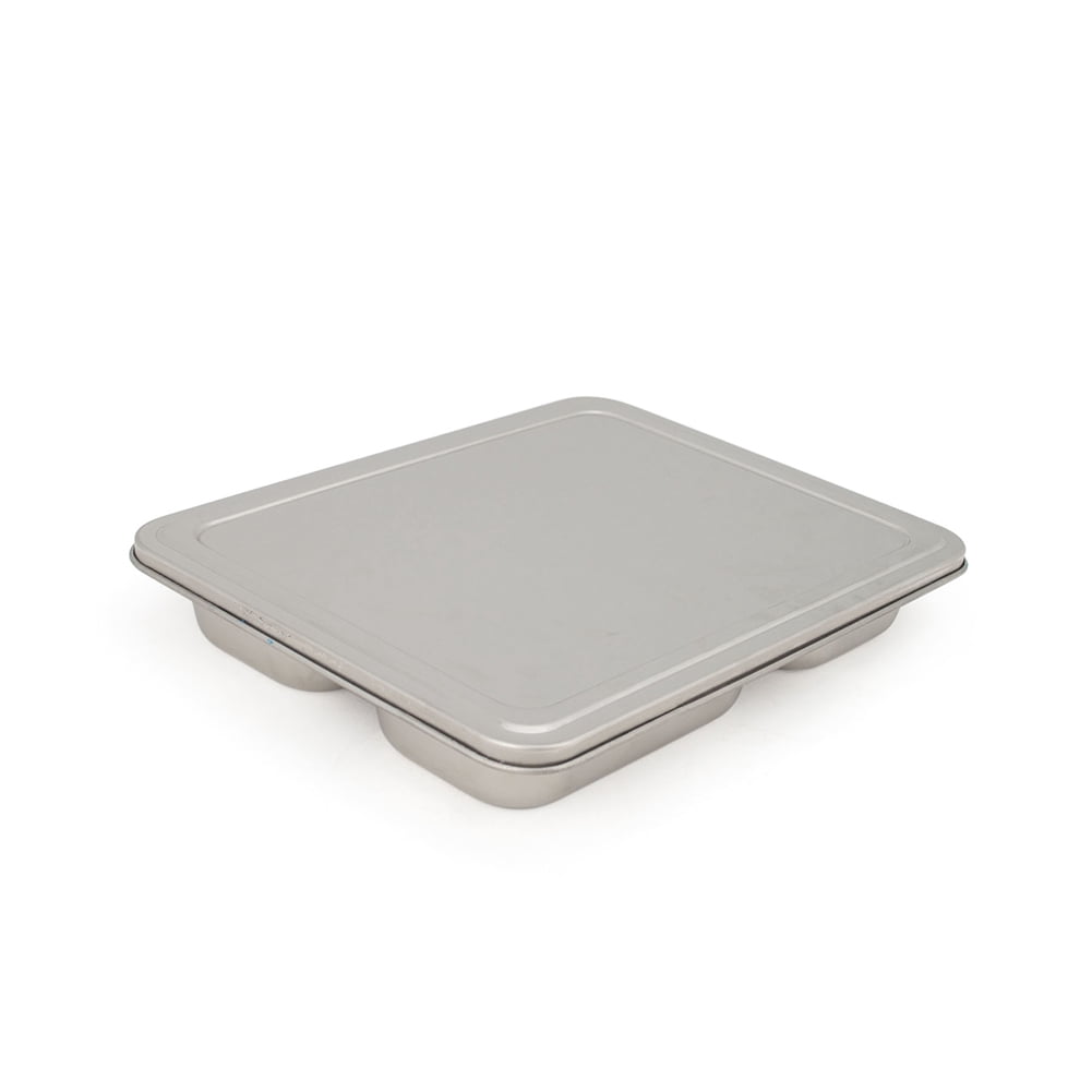Aspire Bento Lunch Box With Stainless Steel Lid, Divided Food Plate, 3 Sets-5 Sections