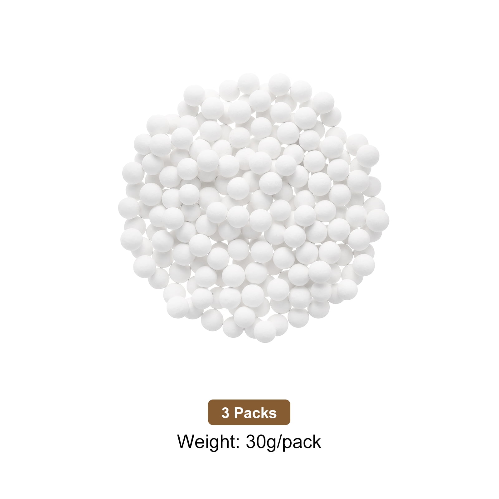 Unique Bargains 3Pcs Replacement Shower Head Bead for Filter 7-8mm White