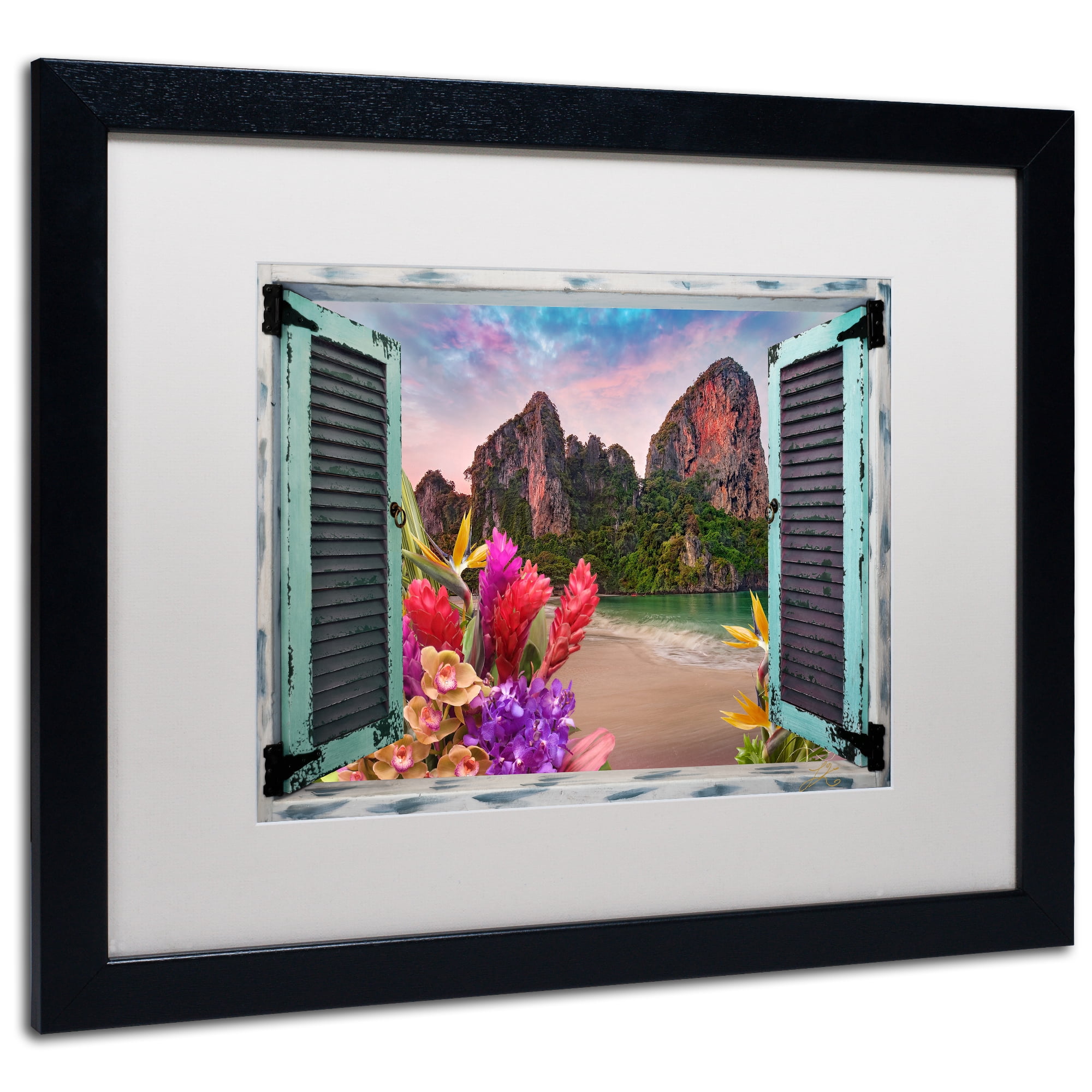 Trademark Fine Art 'Window to Paradise VI' Matted Framed Art by Leo Kelly