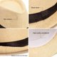 thumbnail image 5 of Straw Trilby Fedora Hat for Men 1920s Short Brim Wool Felt Panama Cap 7 1/4, 5 of 5