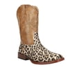 thumbnail image 2 of Roper Girls Glitter Leopard Square Toe Cowboy   Mid Calf Boots, 2 of 5