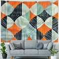 thumbnail image 4 of Orinice Orange Blue Geometric Shapes Tapestry Wall Hanging Unique Style for Home Wall Decor - Art for Living Room Bedroom Dorm 40x60inch, 4 of 6