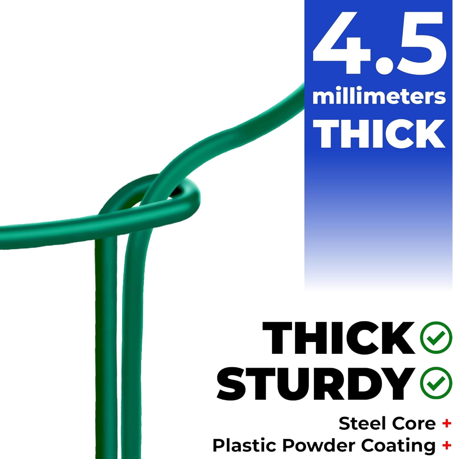 12 Pack Plant Support Stakes – Heavy-Duty Half Round Peony Support Ring and Cage for Indoor and Outdoor Plants – Peony, Tomato, Hydrangea, Rose 10" Wide x 16" High