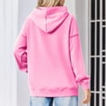 thumbnail image 5 of KDDYLITQ Hoodies for Women Y2k Long Sleeve Sweatshirts Fleece Drawstring Comfy Clothes Fashion Fall Loose Fit Sweatshirt with Pocket Pink XL, 5 of 5