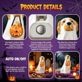thumbnail image 3 of Halloween Light Up Ghost Dog Blow Mold, 9.45 inch Glowing Dog in Ghost Costume with LED Lights, Spooky Cute Yard Porch Decoration Indoor Outdoor Party, 3 of 8
