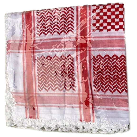 Man Versatile Checkered Palestine Scarf for Winter Festival Windproof
