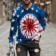thumbnail image 2 of Tie Dye Shirts for Men Long Sleeve Crew Neck Colorful Graphic Base Tee Shirt Casual Tshirts Spring Fall Tops (M, Blue 02), 2 of 5