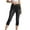 Black, variant on Fartey Women's Soft Imitation Denim Capri Pants Elasticity High Waist Buttocks Slim Leggings Lightweight Comfy Jogger Yoga Trousers