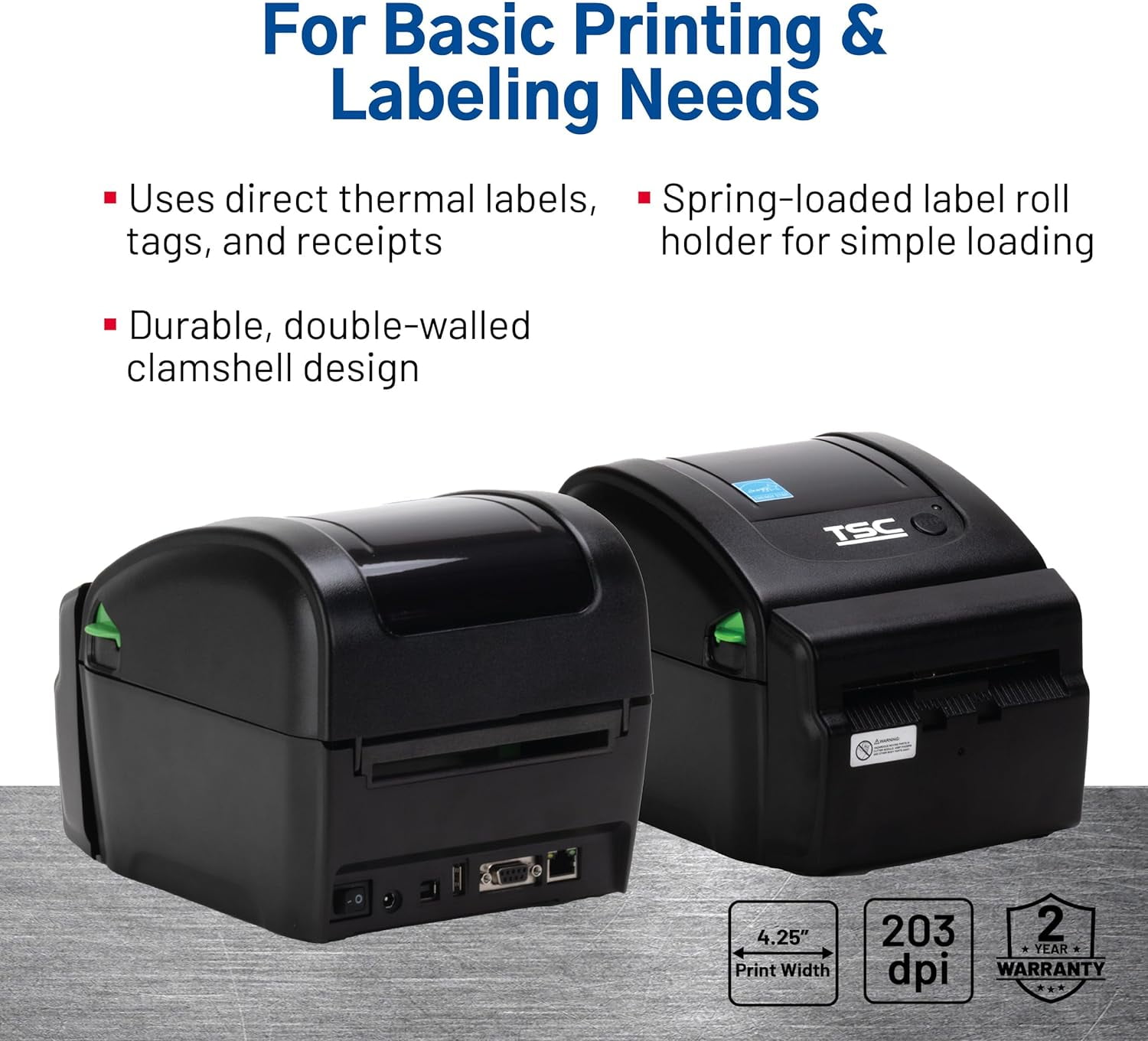 TSC DA220 Desktop Direct Thermal Label Printer For Postage, Shipping ...