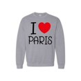 thumbnail image 3 of I Love Paris Heart Print Sweatshirts for Women Crewneck Graphic Sweatshirt S - 3XL Sizes Sport Grey, 3 of 5