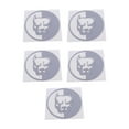 thumbnail image 1 of Ximing 5 Count 4.7x4.7 Inch Reflective Stickers Dog Head Warning Appliques White, 1 of 10