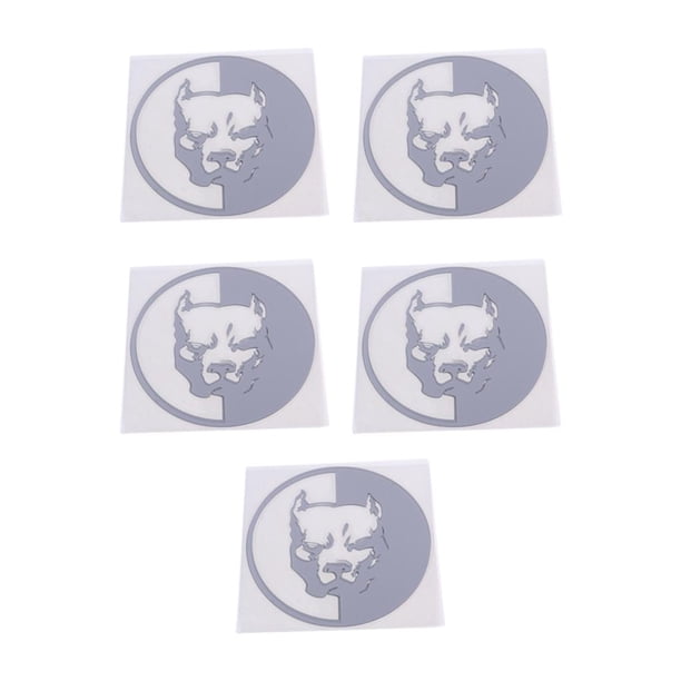 s de advertencia de cabeza de perro de 5 unidades, 12 cm x 12 cm, calcomanías de equipo de buceo a prueba de agua para camión, coche, Blanco Macarena Coche fuera de la etiqueta engomada
