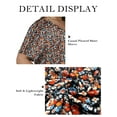 thumbnail image 4 of Womens Plus Size Tops Summer Short Sleeve T Shirts Casual V-Neck Dressy Oversized Floral Print Tunics 4Xl YH003, 4 of 6