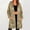 Khaki, variant on Womens Waterproof Raincoat Lightweight Rain Jacket Trench Coat Hooded Windbreaker With Pockets for Outdoor S-XXL