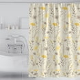 thumbnail image 2 of Décor Luxuriant, Rideau de Douche Jaune et Gris, 72" x 72", 2 of 5