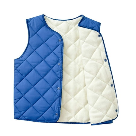

Rovga Toddler Children Kids Baby Boys Girls Winter Solid Coats Sleeveless Vest Jacket Outer Outwear Outfits Clothes Cute Casual Coat