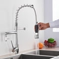 thumbnail image 1 of Ceramic Valve Kitchen Faucet, Sleek Design Stainless Steel Sink Tap with Easy Install for Home Bar Restaurant (Steel), 1 of 5
