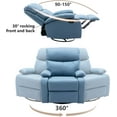 hzlagm Swivel Rocking Recliner Chair with New Technology Fabric Easy to