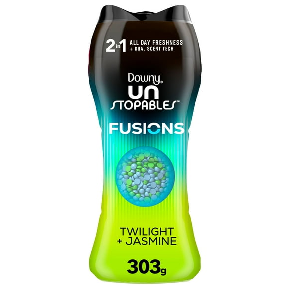 Downy Unstopables Fusions In-Wash Laundry Scent Booster Beads, Twilight and Jasmine Scent, 2-in-1 All Day Freshness + Dual Scent Technology