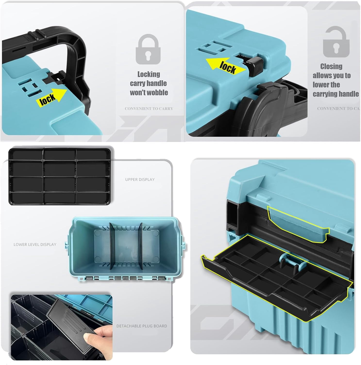 Fishing Tackle Box Fishing Bucket with Rod Holder Fishing Tackle Storage Multifunctional Outdoor Fishing Box Fishing Tools Multi-Functional Live Fish Bait Bucket