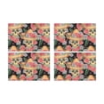 thumbnail image 2 of MKHERT Watercolor Sugar Skull with Mexican Hat and Flower Floral Placemats Table Mats for Dining Room Kitchen Table Decoration 12x18 inch,Set of 4, 2 of 4