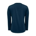 thumbnail image 6 of EchfiProm Womens Navy Tops Basic T-Shirts Pullover Solid Crew Neck Long Sleeve for Women Fall, 6 of 8