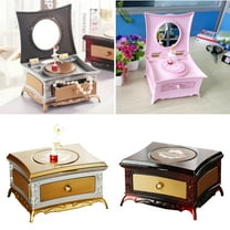 LAMIRO Kids Musical Jewelry Box for Girls with Drawer and Jewelry Set with Ballerina Theme - Golden