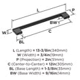 thumbnail image 4 of Amerock Versa 12 inch (305mm) Center-to-Center Matte Black Appliance Pull, 4 of 5