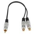thumbnail image 2 of 2 RCA Female to 1 Male Phono Splitter Y Adapter Cable/Lead-T Subwoofer Audio Sub, 2 of 7