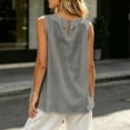 thumbnail image 6 of WAYUTE Tank Tops for Women Crewneck Sleeveless Solid Color Breathable Basic Shirts Loose Fit Camisole Top Trendy Beach Casual Outdoor, 6 of 7