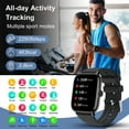 thumbnail image 4 of Smart Watch(Answer/Make Call)  24 Sports Modes  IP68 Waterproof  Blood Oxygen  Heart Rate  Sleep Monitoring  Compatible With Bluetooth Android IOS, 4 of 9