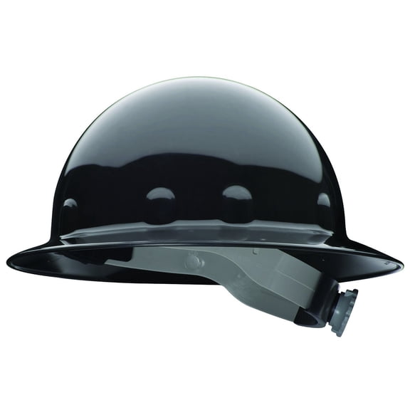 Fibre-Metal by Honeywell SuperEight Thermoplastic Full Brim Hard Hat with 8-Point Ratchet Suspension, Hi-Viz Strong Orange with Silver Reflective Tape -E1RW46A289