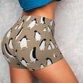 thumbnail image 2 of Sikiie Lovely Penguin Print Workout Shorts Women Scrunch Butt Gym Shorts Seamless High Waist Tummy Control Yoga Biker Athletic Shorts, 2 of 5