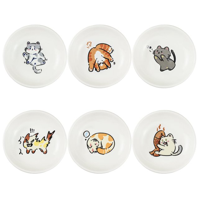 Set de salsas SOCOSY, muy bonito, de cerámica con dibujos animados de animales
