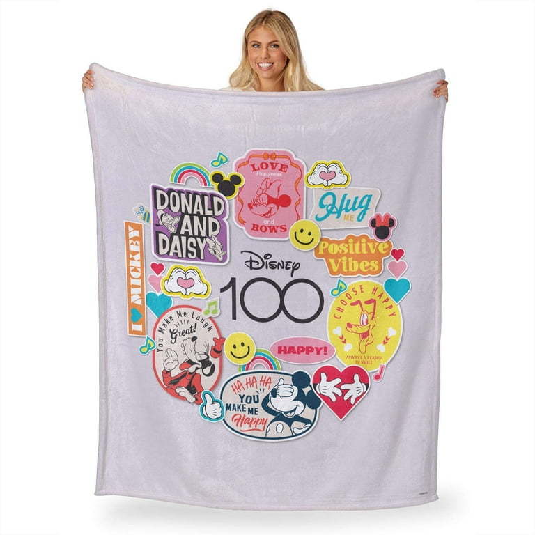 Mickey Mouse Throw Blanket - 50"x60" Silk Touch Polyester, Officially Licensed Disney