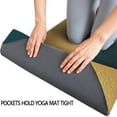 thumbnail image 3 of Teal Marble Gold Wave Pattern Hot Yoga Mat Towel Non Slip for Hot Yoga - Quick-Drying Yoga Mat Cover with 4 Corner Pockets with Travel Bag - Hot Yoga Towel Non Slip 74"x26", 3 of 6