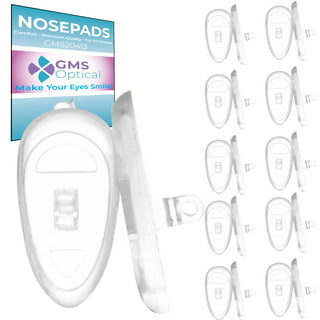 GMS Optical Nose Pads for Eyeglasses - Strap Bridge Screw-In Large