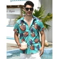 thumbnail image 4 of Vicojack Men's Hawaiian Shirt Short Sleeve 3D Pineapple Button Down Shirts Graphic Holiday Beach Shirts, 4 of 7