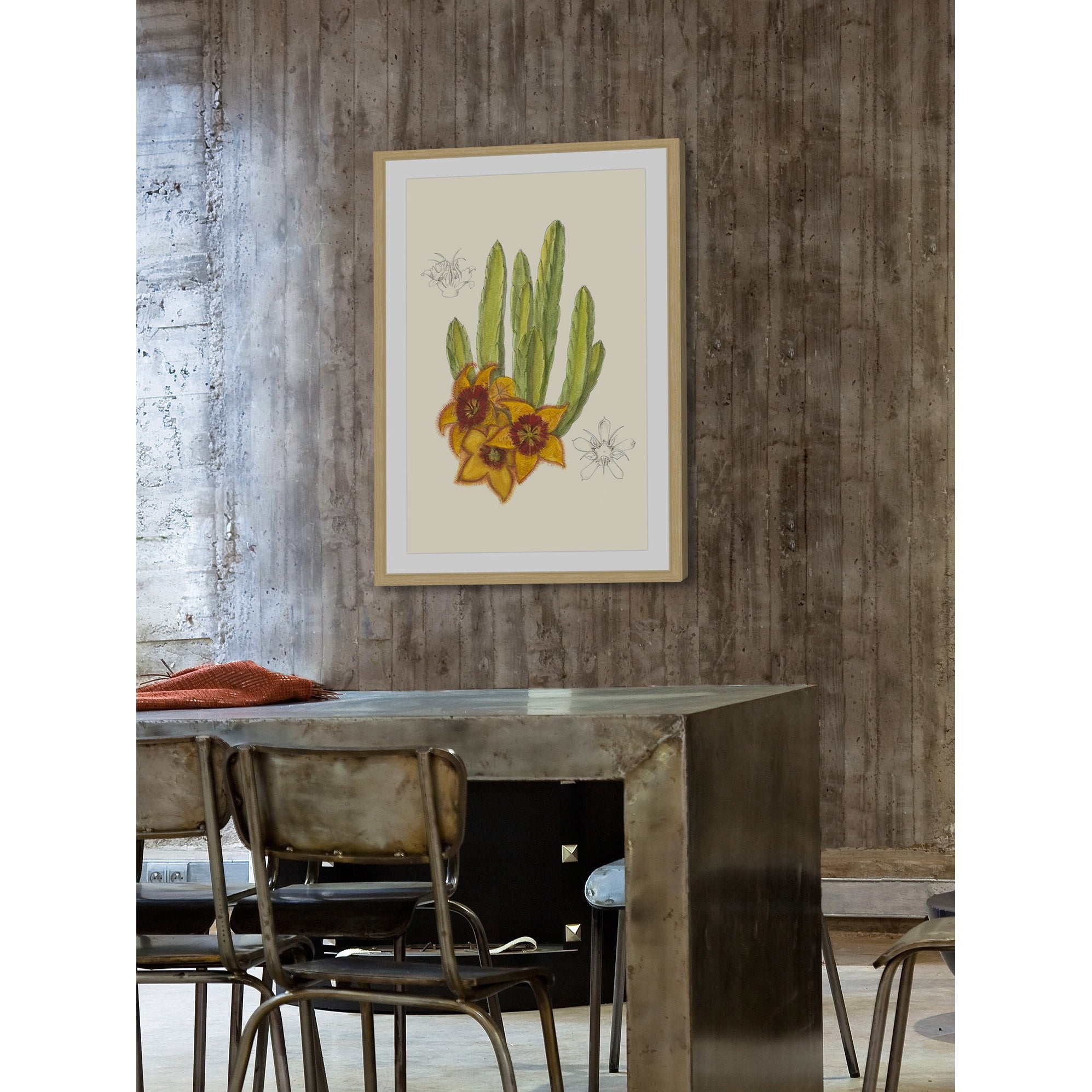 Marmont Hill "Flowering Cactus III" Framed Painting Print