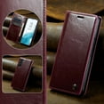 thumbnail image 3 of TECH CIRCLE for Galaxy S23 Case, PU Leather PU Leather Durable Slim Cover Full Shockproof Protective Kickstand Card Slots Wallet Phone Case for Samsung Galaxy S23 6.1 inch 2023,Winered, 3 of 5