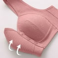 thumbnail image 5 of Wireless Front Closure Bras for Women, Audhol Women Breathable No Underwire Bras Plus Size Front Closure Bralettes Comfort Full Coverage Hide Back Bras Women Bras Front Closure Pink 38, 5 of 6