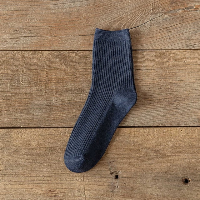 Women's Spring And Autumn All Cotton Solid Color Comfortable And Breathable Stacked Socks Autumn Socks