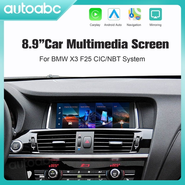 AUTOABC 8.9 Inch Linux TouchScreen For BMW CIC System X3 F25 2011-2013 Year With Android Mirror Link AirPlay Carplay HD Resolution 1920*720p