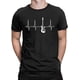 thumbnail image 1 of Men's Electric Guitar Heartbeat Player T Shirt Music Cotton Clothing Funny Short Sleeve, 1 of 2