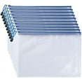 thumbnail image 1 of 10Pcs Zipper File Bags, Zipper Pouch, PVC Document Bag Zipper Folders Document Pouch Receipts Organizer for Office School Home Travel, 1 of 8