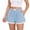 Light Blue A, variant on ATENAR Ladies Shorts Elastic Waist Pull On Women's Shorts Gingham Women Shorts Green XL
