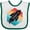 White and Green, variant on Inktastic Rocket Ship Retro Space Boys or Girls Baby Bib