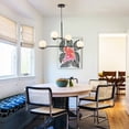 thumbnail image 2 of Black Sputnik Chandelier, Modern 4 Lights L31"Large Mid Century Long Ceiling Pendant Light Fixtures with Milk Glass Globe Shades for High Ceiling Living Dining Room Foyer Bedroom, 2 of 7